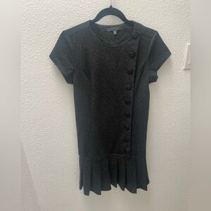 Catherine Malandrino Charcoal Gray Button Snap Up Dress sz 6